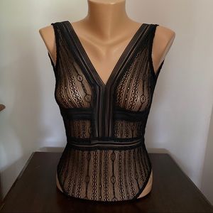 Black Lingerie Lace Bodysuit